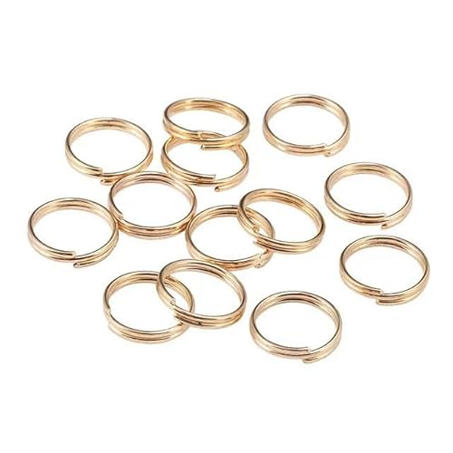 50–200 Stück/Lot 4–20 mm offene Biegeringe, doppelte Schlaufen, goldfarbene Spaltringe, Verbinder für Schmuckherstellung, Zubehör, DIY-Zubehör, KC Gold, 16 mm x 100 Stück von HJQASM