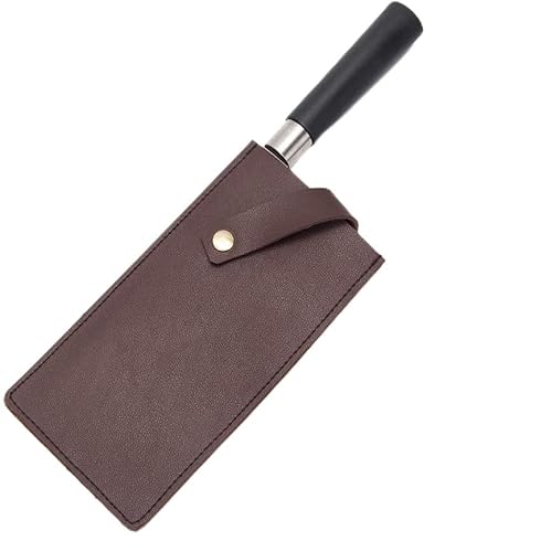 HJSSAA Messerschutz für Kochmesser,8,5inch PU Leder Fleisch Cleaver Scheide, Wasserdichte breite Messer Protektoren, Langlebige Metzger Chef Messer Kantenschutz, Heavy Duty Cleaver Abdeckungen von HJSSAA