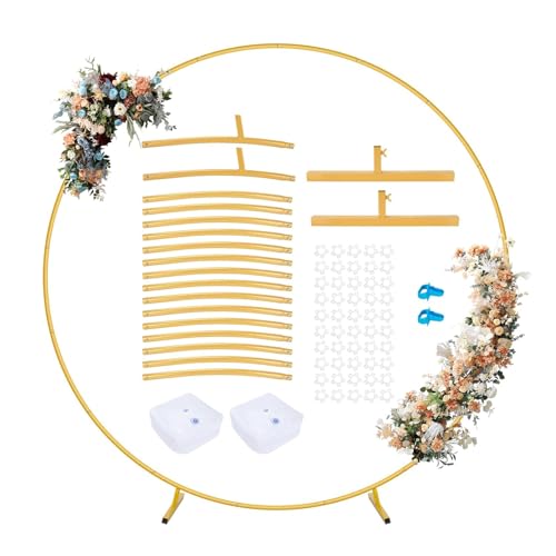 Runder Ring Ballonbogen Kit, Eisen Hochzeitsbogen, Eisen Hochzeitsbogen, Ballonbogen Gestell Mit Fuß, Blumen Deko Für Geburtstag Party, Hochzeit, Weihnachten(100cm) von HJXGQJM