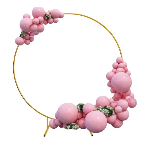 Traubogen, Metall Luftballon Bogen Kit, Eisen Hochzeitsbogen, DIY Metall Runde Ballon Bogen Girlande, Runder Ring Ballonbogen Kit, Blumen Deko Für Geburtstag Party, Hochzeit(Gold,100cm) von HJXGQJM