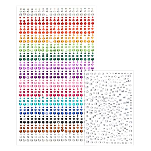HJZHII 1250 Stück 14 Farben Gesichtssteine, Glitzersteine Selbstklebend Flache Strass Aufkleber Gesichtsjuwelen Deko Kristalle Diamanten Für Frauen Und Mädchen Körper Make Up Basteln Festival Party HJZHII 1250 Stück 14 Farben Gesichtssteine, Glitzersteine Selbstklebend Flache Strass Aufkleber Gesichtsjuwelen Deko Kristalle Diamanten Für Frauen Und Mädchen Körper Make Up Basteln Festival Party von HJZHII