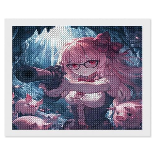 5D Diamond Art Painting Kit, DIY Diamond Painting Pictures, Diamond Rhinestone Crystal Cross Stitch Painting Painting by Numbers for Children Adults Home Wall Decoration Anime Characters 50*60cm von HKFLD