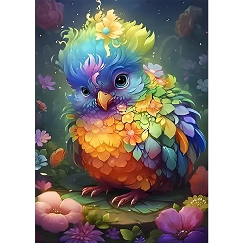 DIY Colourful Bird Diamond Painting Set Adults Children Animal Diamond Painting Pictures 5D Fantasy Diamond Art Flowers Diamond Painting Set Cross Embroidery Painting Kits for Home Decor 60*80cm von HKFLD