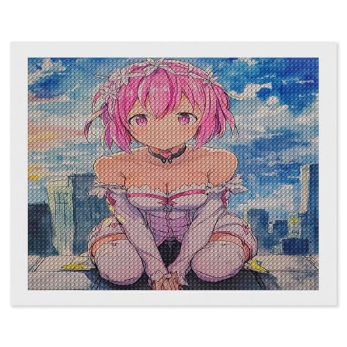 HKFLD 5D Diamond Painting Kits, DIY Diamond Painting Cross Stitch Full Drill Crystal Rhinestone Painting Embroidery Paintings Pictures for Home Wall Decor Anime Characters 60 * 80cm von HKFLD