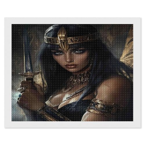 HKFLD 5d Diamond Painting Kits for Adults UK Stitch Jewel Bead Gem Crystal Dimond Picture Art Kit Adults Full Drill Kids Girls Creations Crafts Cleopatra 50 * 60cm von HKFLD