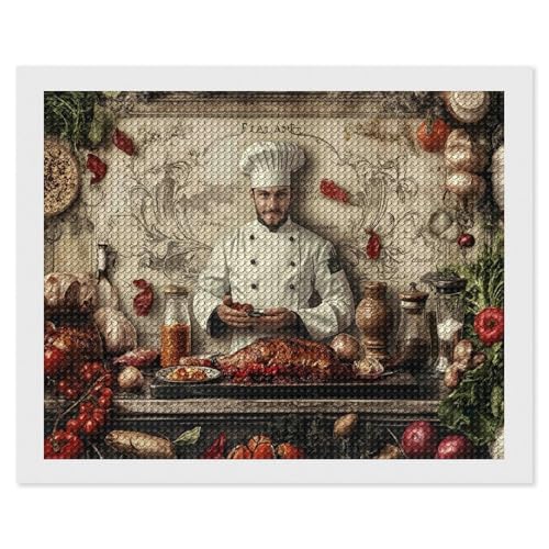 HKFLD DIY 5D Diamond Painting Kits,Full Round Drill Embroidery Paintings Pasted Pictures Cross Stitch Arts Crafts Perfect for Relaxation And Home Wall Decor-Gourmet Food60*80cm von HKFLD