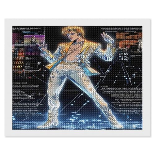 HKFLD DIY 5D Diamond Painting by Number Kits, Painting Cross Stitch Full Drill Crystal Rhinestone Embroidery Pictures Arts Craft for Home Wall Decor Gift Elvis Presley 30 * 40cm von HKFLD