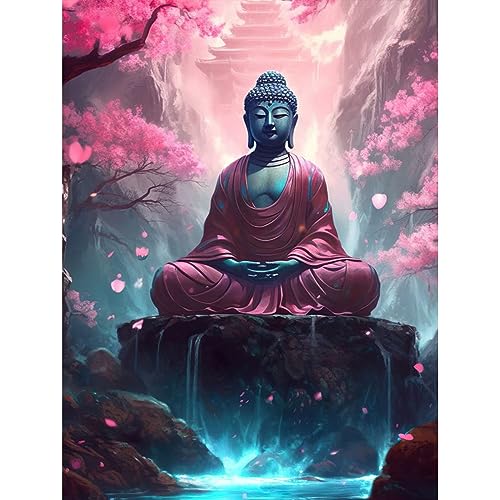 HKFLD DIY Buddha Diamond Painting Set Adults Children Dreamland Diamond Painting Pictures 5D Fantasy Diamond Art Diamond Painting Set Cross Embroidery Painting Kits for Home Decor 50 * 60cm von HKFLD