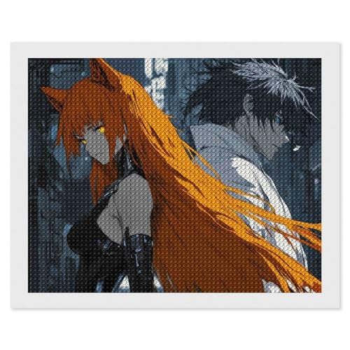 HKFLD DIY Diamond Painting, Diamond Art Painting Anime Characters for Adults, Embroidery Pictures Arts Crafts for Beginner Home Wall Decor 50 * 60cm von HKFLD