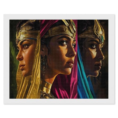 HKFLD DIY Diamond Painting, Diamond Art Painting Cleopatra for Adults, Embroidery Pictures Arts Crafts for Beginner Home Wall Decor 40 * 50cm von HKFLD