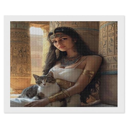 HKFLD Diamond Painting Art Kits，5D Diamond Painting Kits for Adults, Cleopatra ，Painting Pictures Cross Stitch Arts Home Wall Decor50*60cm von HKFLD