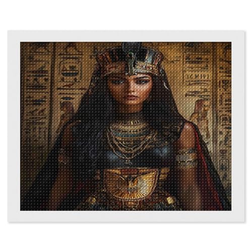 HKFLD Diamond Painting Kits, 5D Diamond Painting Full Drill,Diamond Art Perfect for Relaxation And Home Wall Decor Cleopatra，40 * 50cm von HKFLD