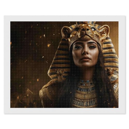 HKFLD Diamond Painting Kits for Adults，5D DIY Cleopatra Diamond Art Kits for Beginners Round Full Drill Painting with Diamonds Gem Art And Crafts for Home Wall Decor Gift 50 * 60cm von HKFLD