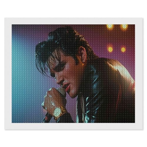 HKFLD Diamond Painting Kits for Adults - 5D Diamond Art Kits,Full Drill Diamond Painting,Gem Arts And Crafts for Beginner Kids Home Wall Decor Elvis Presley 60 * 80cm von HKFLD