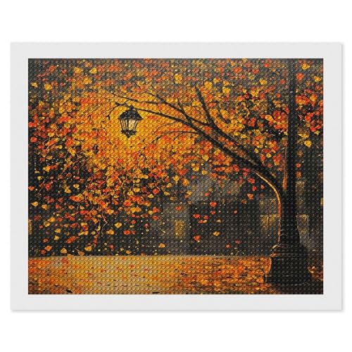 HKFLD Hanging Lights on Trees，Diamond Painting Kits for Adults, Diamond Art 5d Diamond Painting Kits for Adults Kids Art Craft Home Wall Decor 40x50cm von HKFLD