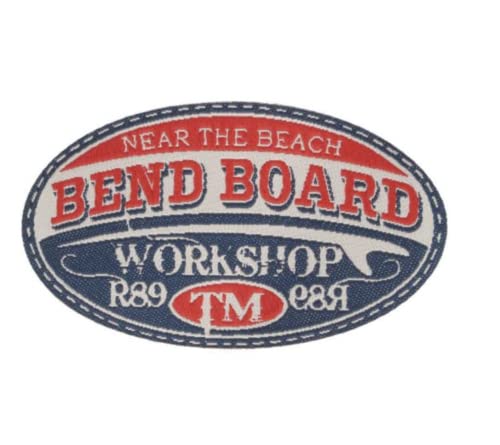 HKM Applikation Bend Board Workshop Patches, Rot/Blau/Weiss von HKM