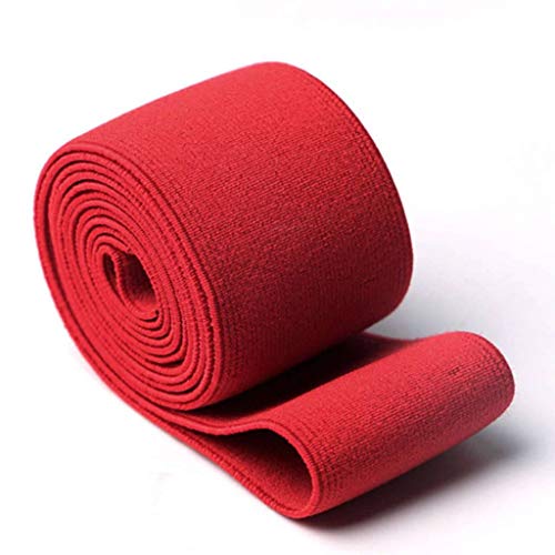 HKPLDE Breite Geflochtene Elastische Schnur, Gummiband, Schwere Elastische Stretch-Strickspule Zum Nähen Von Bastelarbeiten DIY-rot-4CM breit-1Meter Länge von HKPLDE