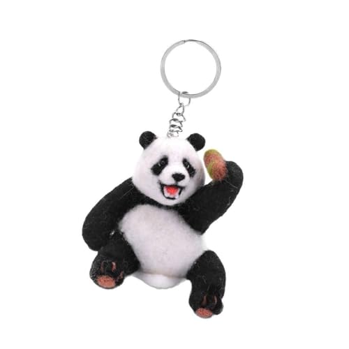 Little Panda Nadelfilz Set Panda Tier Wolle Filzset mit Anleitung Filznadel Wolle Roving Holzgriff von HLBEST