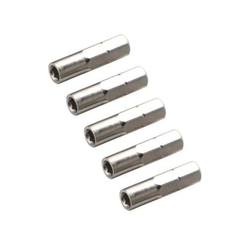 Sechskant-Bit-Adapter, 5-teiliges Set, 6,35 mm auf 4 mm Stecknuss Schaft für präzise Schraubendreher- und Bohrerverwendung von HLBEST