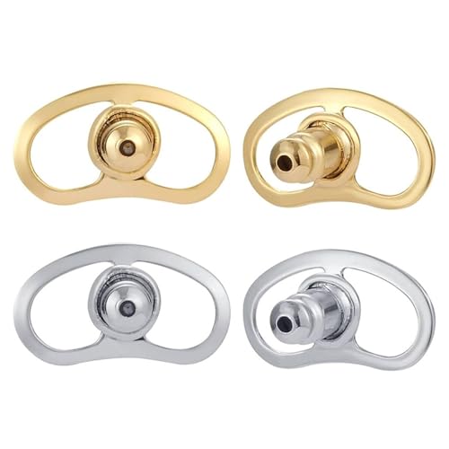 Set mit 4 Ohrring-Verschlüssen mit Hebe-Ohrring-Verschlüssen für hängende Ohren, Ersatz für Ohrläppchen, sichere Ohrring-Verschlüsse Set mit 4 Ohrring-Verschlüssen mit Hebe-Ohrring-Verschlüssen für hängende Ohren, Ersatz für Ohrläppchen, sichere Ohrring-Verschlüsse von HLBEST