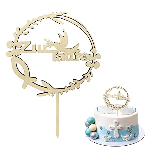 Holz meine Taufe Torten Topper,Zur Taufe,Cake Topper Taufe,Taufe Holz Tortendeko,Dekoration für Kommunion Taufe Junge Mädchen von HLFMQZEI