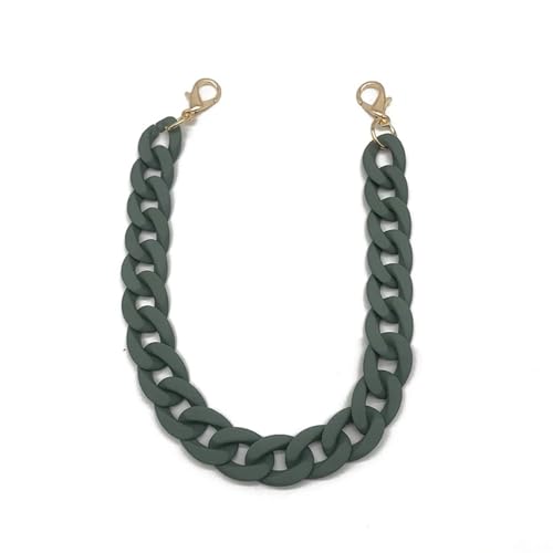 Handtaschenkette, Handtaschenkettenriemen, 1 Stück, 60 cm, abnehmbare Kette for Taschen, Ersatztaschenriemen, Schultergurt, DIY-Handtaschenriemen aus Kunstharz, Damentaschenzubehör(Dark Green) von HLHLH