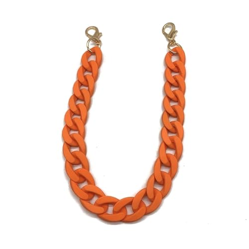 Handtaschenkette, Handtaschenkettenriemen, 1 Stück, 60 cm, abnehmbare Kette for Taschen, Ersatztaschenriemen, Schultergurt, DIY-Handtaschenriemen aus Kunstharz, Damentaschenzubehör(Orange) von HLHLH