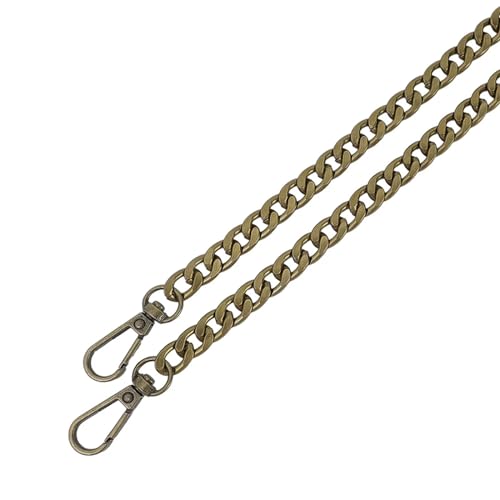 Handtaschenkette, Handtaschenkettenriemen, 120 cm, Metallkette, goldene, silberne, schwarze, bronzefarbene Kette zur Schmuckherstellung, Ersatzketten for Riemengriffe (Gold)(Bronze) von HLHLH