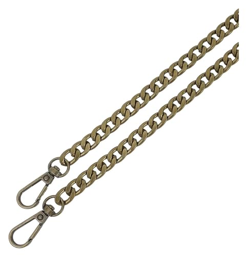 Handtaschenkette, Handtaschenkettenriemen, 2 Stück, 120 cm, Metall-Aluminium-Taschenkette, Ersatzteile, Zubehör for handgewebte Schulterhandtaschen, DIY, handgefertigte abnehmbare Riemen(Bronze) von HLHLH