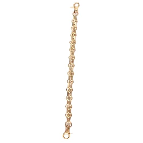 Handtaschenkette, Handtaschenkettenriemen, 26 cm, Metall-Geldbörsenkettenriemen, Damenhandtaschenersatz, DIY-Taschengürtel, Kettengriffe, Taschenzubehör (schwarz)(Light Gold) von HLHLH