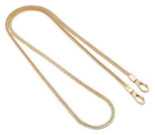 Handtaschenkette, Handtaschenkettenriemen, Taschenketten aus Metalllegierung, Schultertaschenriemen for Damen, 6 mm, Handtaschengriffkette, Geldbörsenkette, Gürtel, Ersatztaschenzubehör(Gold) von HLHLH