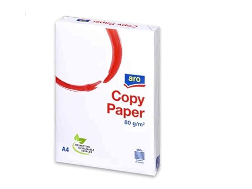 aro Kopierpapier Druckerpapier Universalpapier DIN A4-80 g/m² Diverse Mengen (Aro 500 Blatt & 1x HLKauf-Produkt) von HLKauf