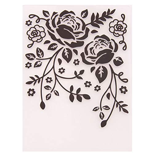 HLLR Hfbwjfhgdj Plastic Embossing Folder Template DIY Sammelalbum Fotoalbum Karte Herstellung Dekoration Handwerk Blume von HLLR