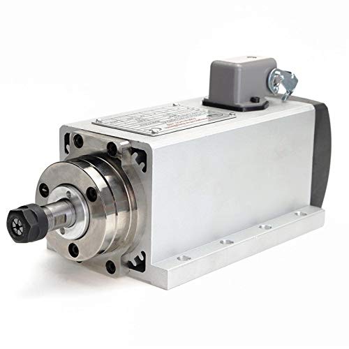 HLPEA Schrittmotor 220V 1,5kW Luftgekühlter Motor CNC Spindel Spindel, der Spindelmotor, Industriewerkzeuge (Color : Silver) von HLPEA