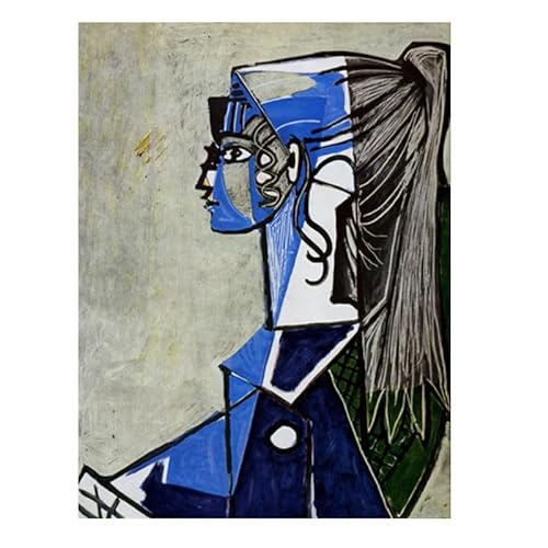 HLSHOE Leinwand-Malerei Picasso Kunst Poster und Drucke Nordic Zusammenfassung Frau Porträt Abbildung Bilder für Wohnzimmer-Galerie (Color : A, Size : 60x80 cm No Frame) von HLSHOE