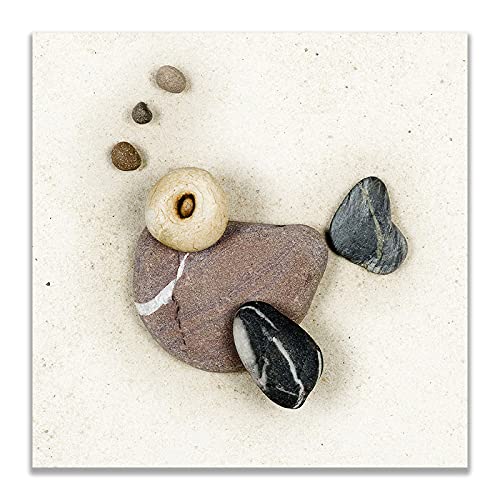 HLSHOE Nordische Ozean Stein Kreative Fisch Stilvolle Muster Kinder Leinwand Malerei Print Poster Wandkunst Bild Kinderzimmer Wohnkultur (Color : C, Size : 30x30cm No Frame) von HLSHOE