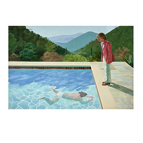 HLSHOE Porträt von David Hockney Leinwand Malerei Poster und Drucke Wandkunst Bilder Für Wohnzimmer Wohnkultur Cuadros Ungerahmt (Color : DM906, Size : 100x140cm Unframed) von HLSHOE