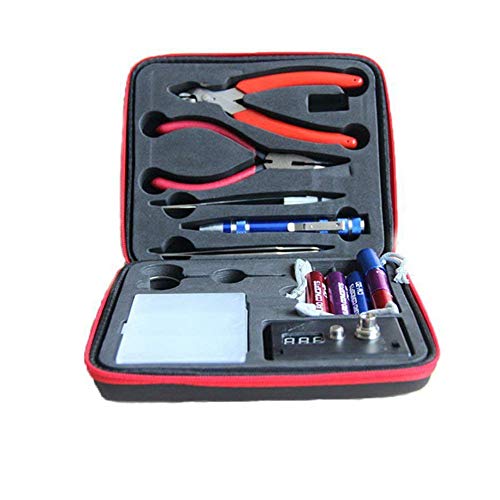 HMMJ Hausbesitzer Diy Werkzeug-Kit, 3 In 1 Coil Jig Wicklung Set + Nadel Nase Zangen + Drahtschneider + Keramik Pinzette + Scimitar Edelstahl Pinzette + Schere + Ohm-Meter-Test von HMMJ