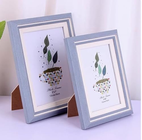 HNDXLHH Bilderrahmen Elegantes Grün Fotorahmen Klassisches Design Bilderrahmen Holz Photo Frame 15X20cm Rahmen mit Plexiglas Objektrahmen für Tisch- und Wandmontage, Heimdekoration von HNDXLHH