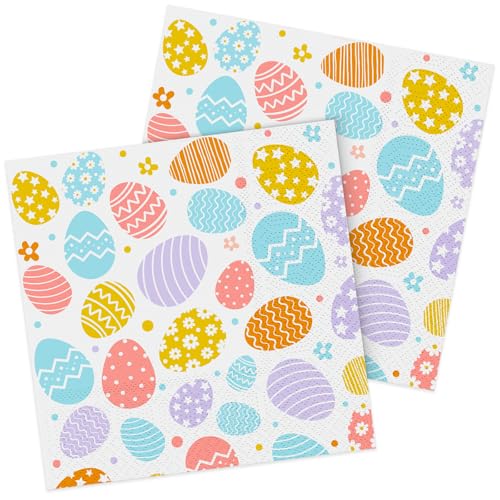 Servietten Ostern 100er-Set Kinder Osternparty 25 x 25cm Papierservietten Getränkeservietten Partyservietten von HNH