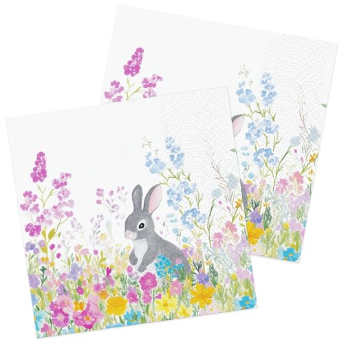 Servietten Ostern 50 Stück Party Servietten 3-lagig Papier Servierten, Cocktail Serviette 33 x 33cm Papierservietten von HNH