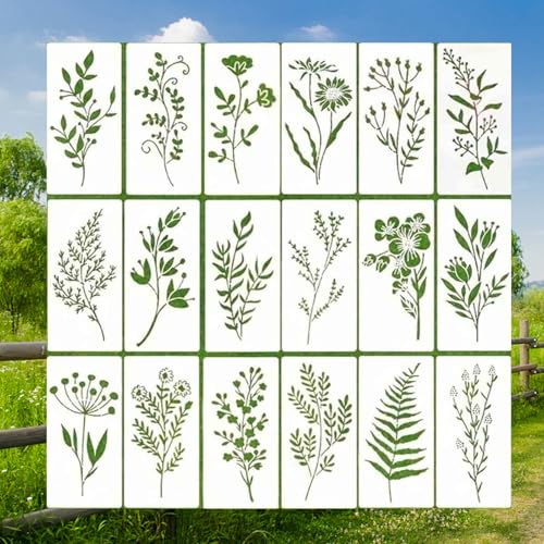 Zaun Schablonen Zum Bemalen, Gartenzaun Blumen Schablonen Dekoration, Sonnenblumen Schablone, Wall Painting Stencil, Wiederverwendbare Blumen-Sprühfarbenschablonen Für Holzzaundekoration (C) von HNTKGME