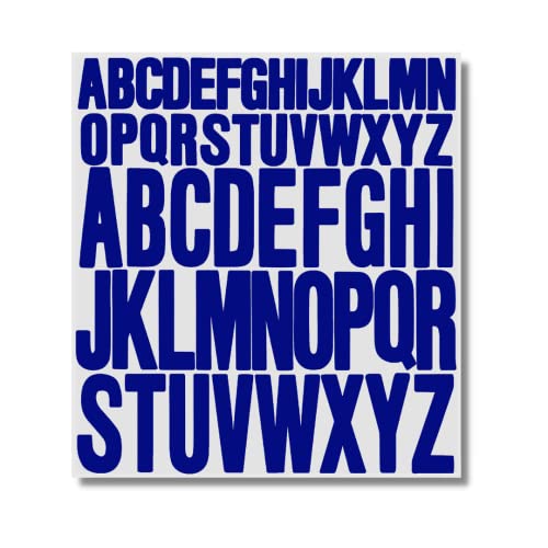 HNTR Blaue Alphabet-Aufkleber, 416 Buchstaben, 16 Sets, 5 cm und 2,5 cm Großbuchstaben von HNTR