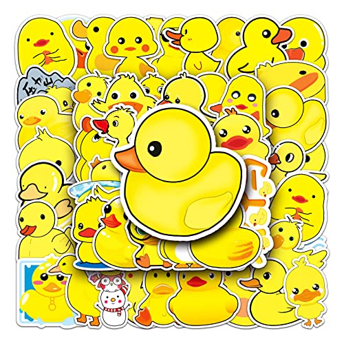 HNTR® Gelbe Ente Aufkleber | 50 Quacktastic Duckling Decals | Niedliche wasserdichte Vinyl-Aufkleber für Laptops, Wasserflaschen, Sammelalben & Tagebücher von HNTR