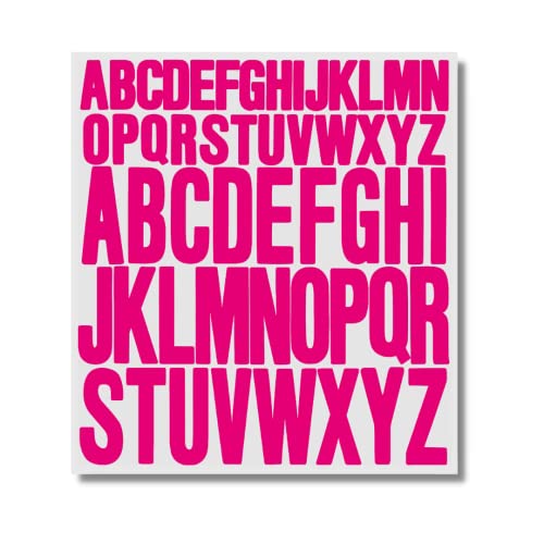 HNTR Pinke Alphabet-Aufkleber, 416 Buchstaben, 16 Sets, 5 cm und 2,5 cm Großbuchstaben von HNTR