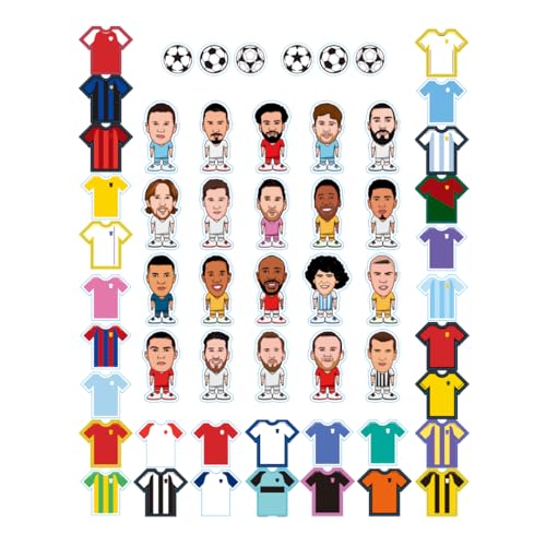 HNTR Ultimate Football Aufkleber | 86-teilige Kollektion | 20 Superstars, 6 Bälle, 60 Kits | Essentials für Fußballbegeisterte von HNTR