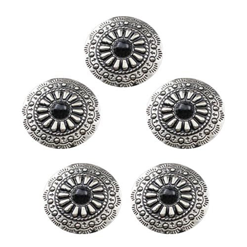 5 PCs Imitation Türkisknöpfe 25 Mm Runde Blumenknöpfe Kleidung Leder Dekorative Knöpfe Für Tasche von HNsdsvcd