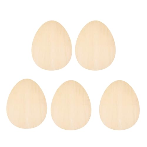 5pieces Unvollendete Holzscheiben Hasen Eier Form Holzausschnitte Zum Malerei Bastelhänge Dekoration Party Supply von HNsdsvcd