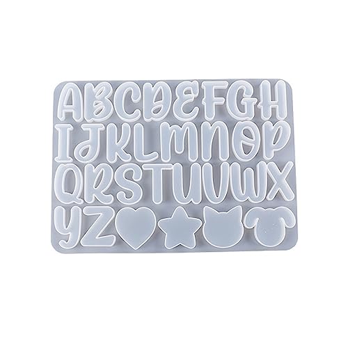 Buchstabe Schlüsselanhänger Harzform Silikon Halskette Anhänger Form Für Schmuckherstellung Buchstaben Charm Epoxidform Handwerk von HNsdsvcd