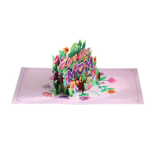 Stabile 3D-Muttertagskarten, stilvolle 3D-Muttertags-Grußkarten mit stabiler Farbe für Wertschätzung von HNsdsvcd